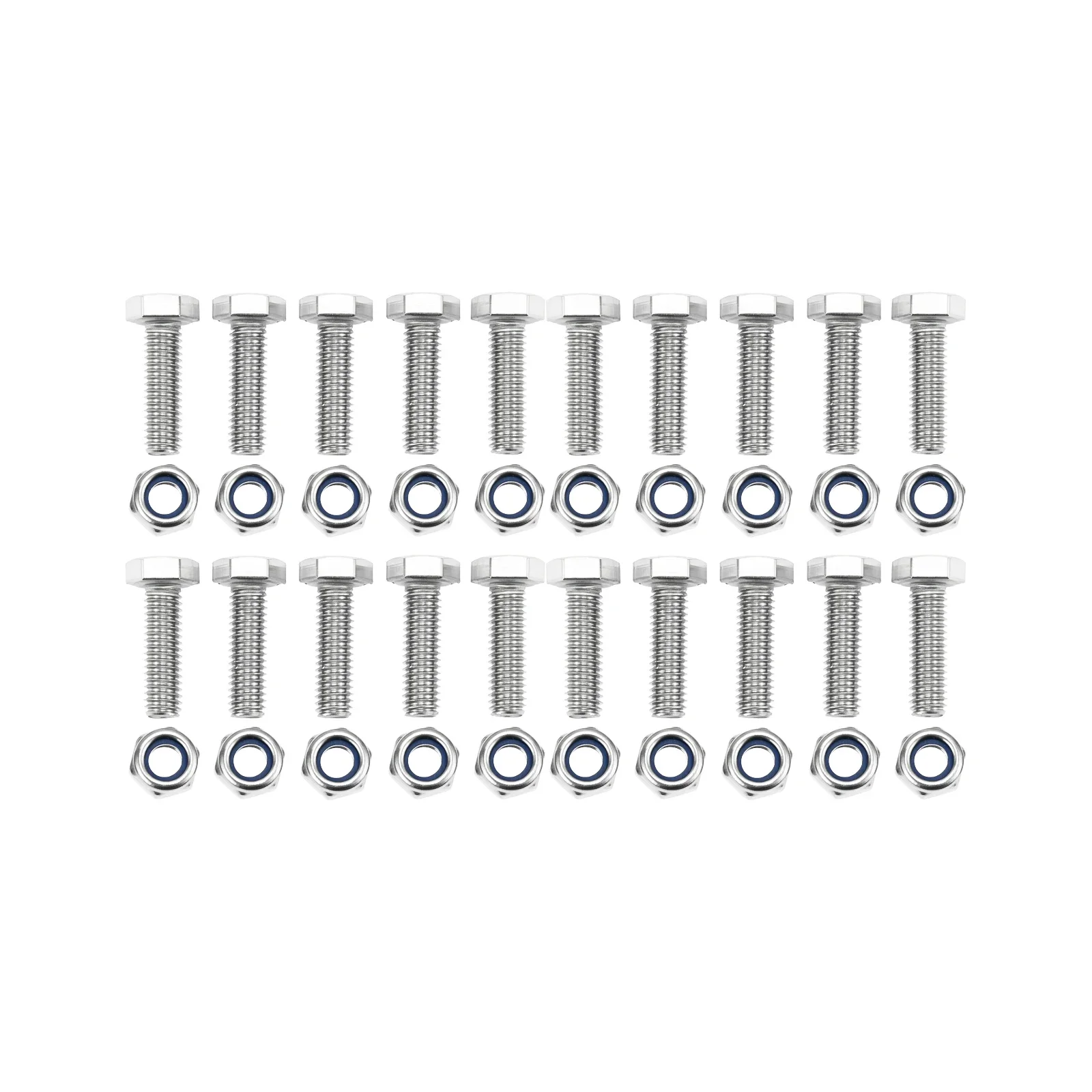 20 Sets Replacement for Auger Shear Pin Bolts and Locking Nuts Stainless Fits for Snow Blower HS1132 HS928 HS828 HS724 HS624