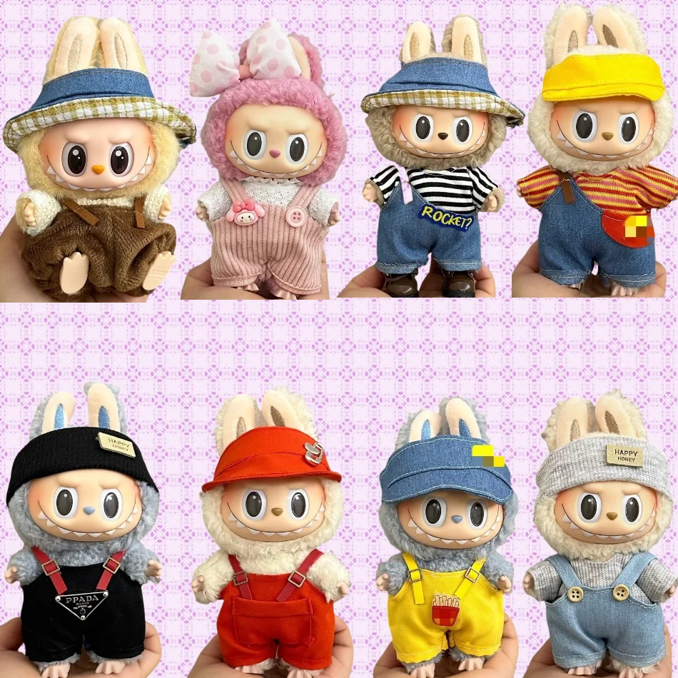 

Комплект одежды для кукол Labubu для V1/V2 Ropa Labubu, комплект штанов на бретелях, милая юбка, комбинезон, аксессуары, детские игрушки, подарки