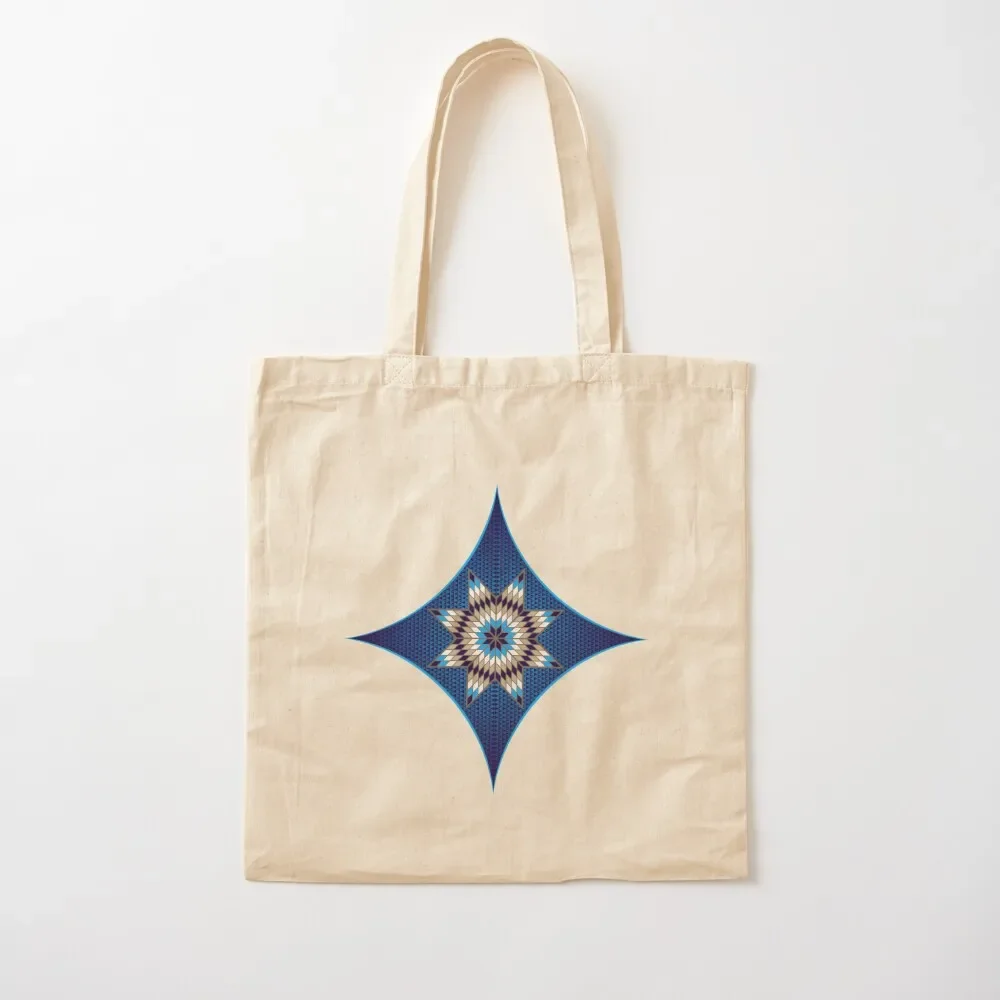 Morning Star with Tipi's (Blue) Tote Bag tote bag university Canvas shoulder bag