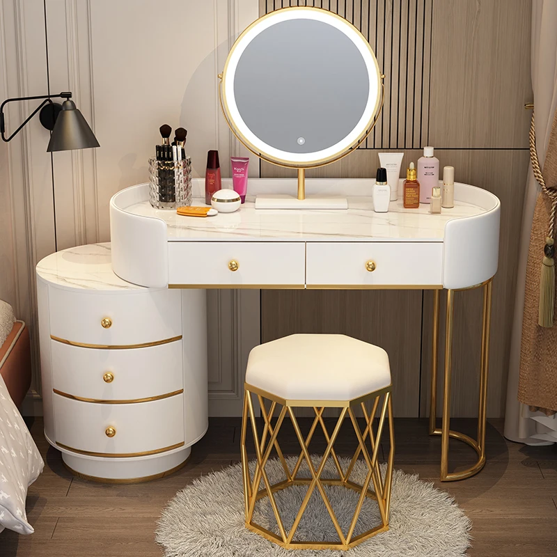 Vanity Bedroom Dressing Table Luxury Cabinets Desk Drawers Mirrors Dressing Table Chair Tocador Schmink Tisch Room Furniture