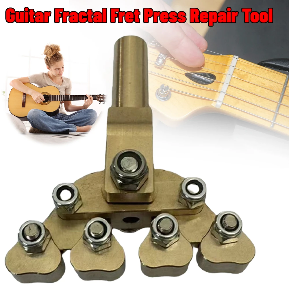 

Guitar Fractal Fret Press Repair Tool Metal Guitar Curvatures Fret Installation Tool Suit for Various Radius Fretboard Accessory