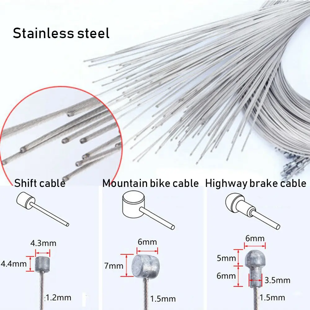 MTB Mountain Road Cycling Parts Accessories Bicycle Shifter Lines Bike Fixed Gear Shift Gears Cable Core Inner Wire