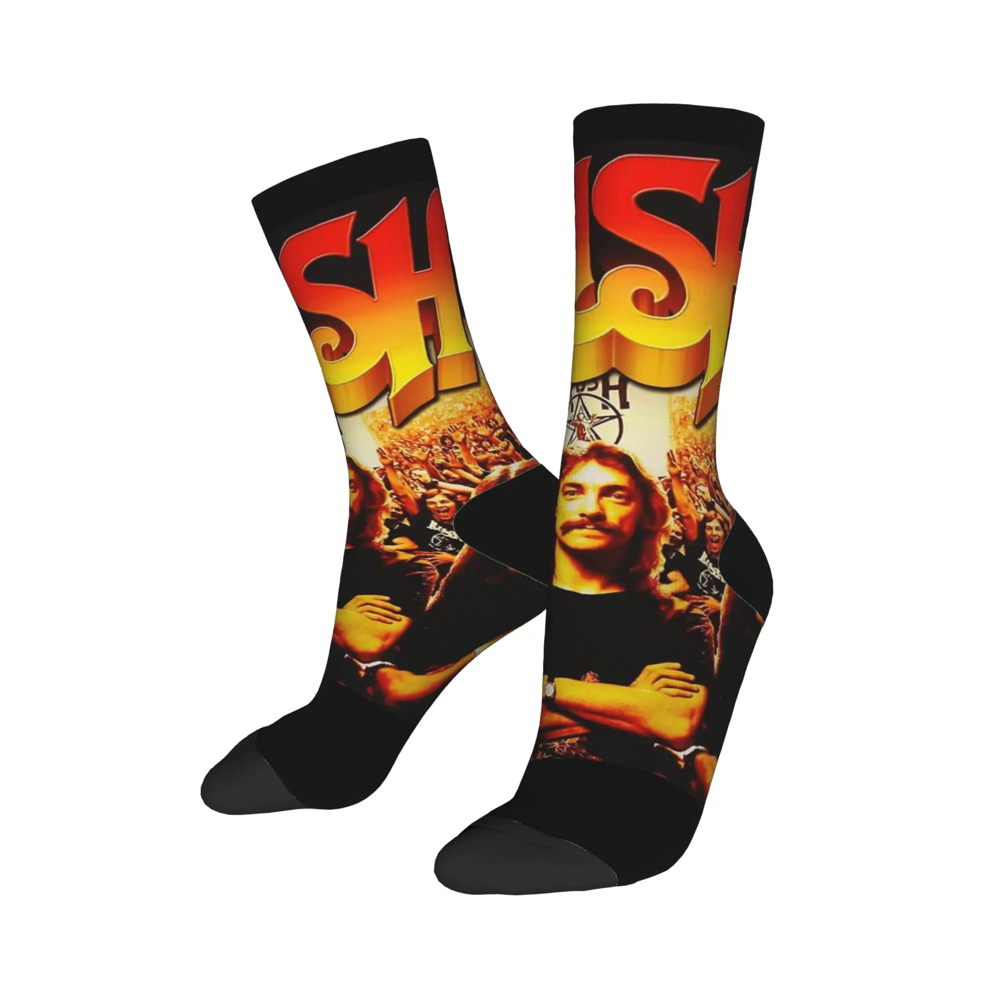 Concert Rush Band Vintage Tour chaussettes bas décontractés printemps anti-dérapant hommes chaussettes doux respirant conception escalade chaussettes