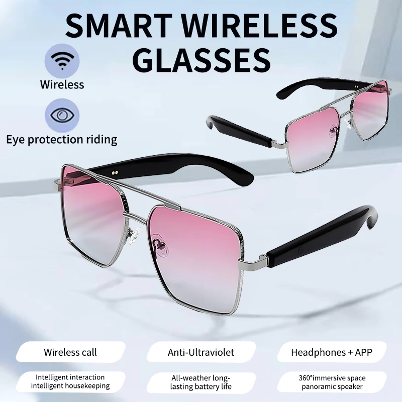 

Умные солнцезащитные очки LIGE AI, голосовые Bluetooth-наушники для звонков, спортивные наушники для спорта на открытом воздухе, музыкальные очки, ультрафиолетовые очки