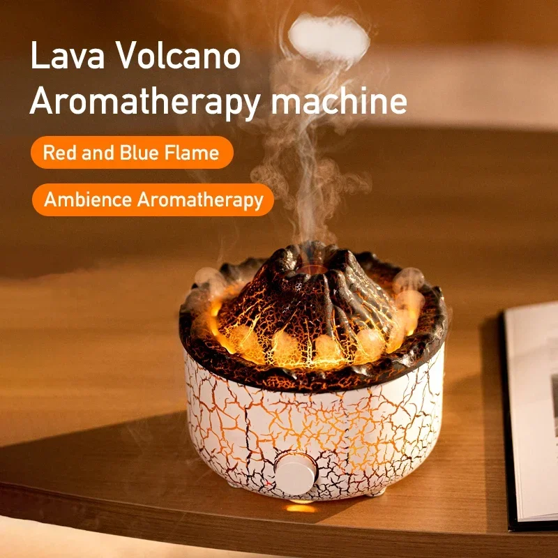 

Ultrasonic Volcano Aromatherapy Air Humidifiers Diffusers with LED Light, 560ml Essential Oils Diffuser - Premium Aromatherapy D