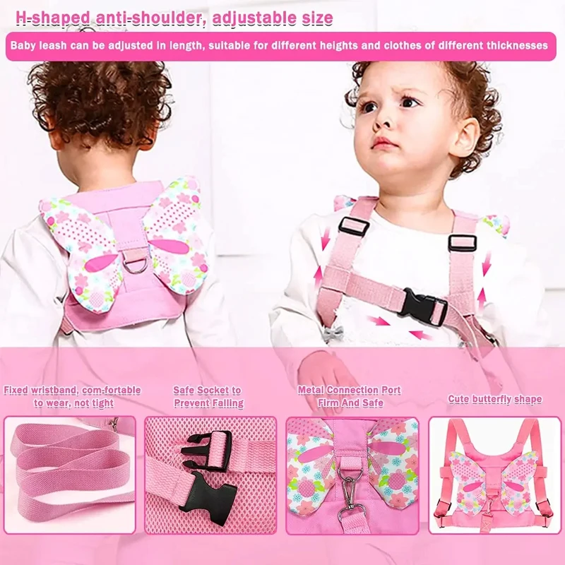 حقيبة ظهر آمنة للمشي للأطفال الصغار، حقيبة سفر للأطفال مضادة لفقدان المعصم للأطفال، ملحقات أطفال للأنشطة الخارجية