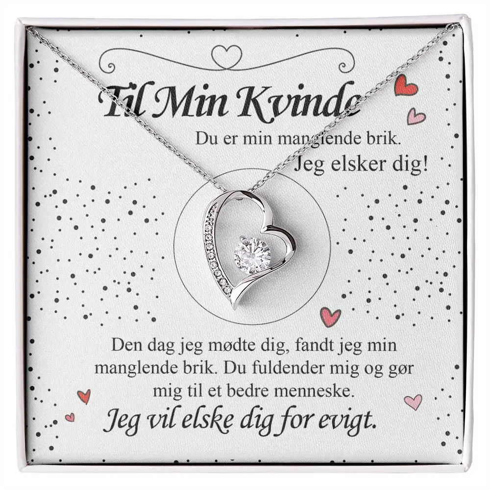 To My Women Wife Love Heart Pendant Necklace Gift Til min Kvinde Halskæde Girlfriend Soulmate Necklaces 2025 New Fashion Jewelry