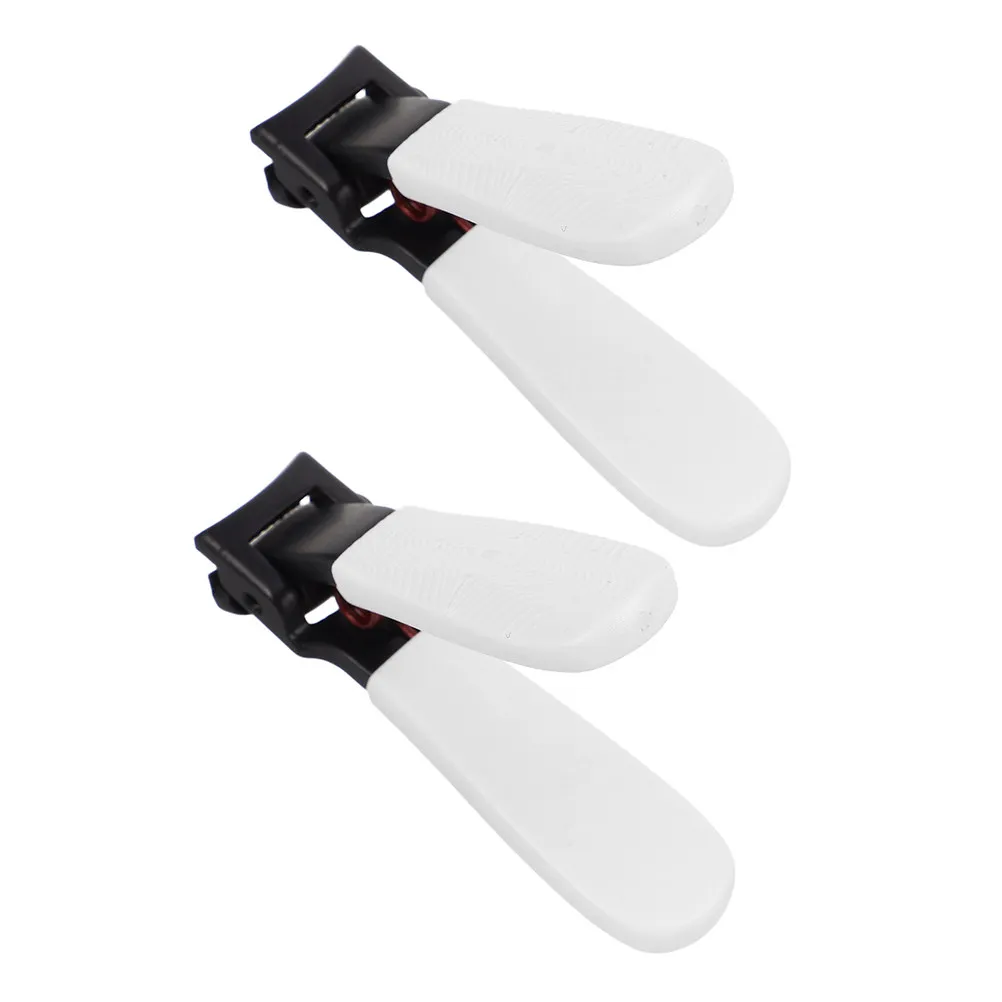 

2Pcs Nail Clippers for Thick Toenails Heavy Duty Ergonomic Anti-Splash Salon Nail Clippers for Seniors Finger and Toenail