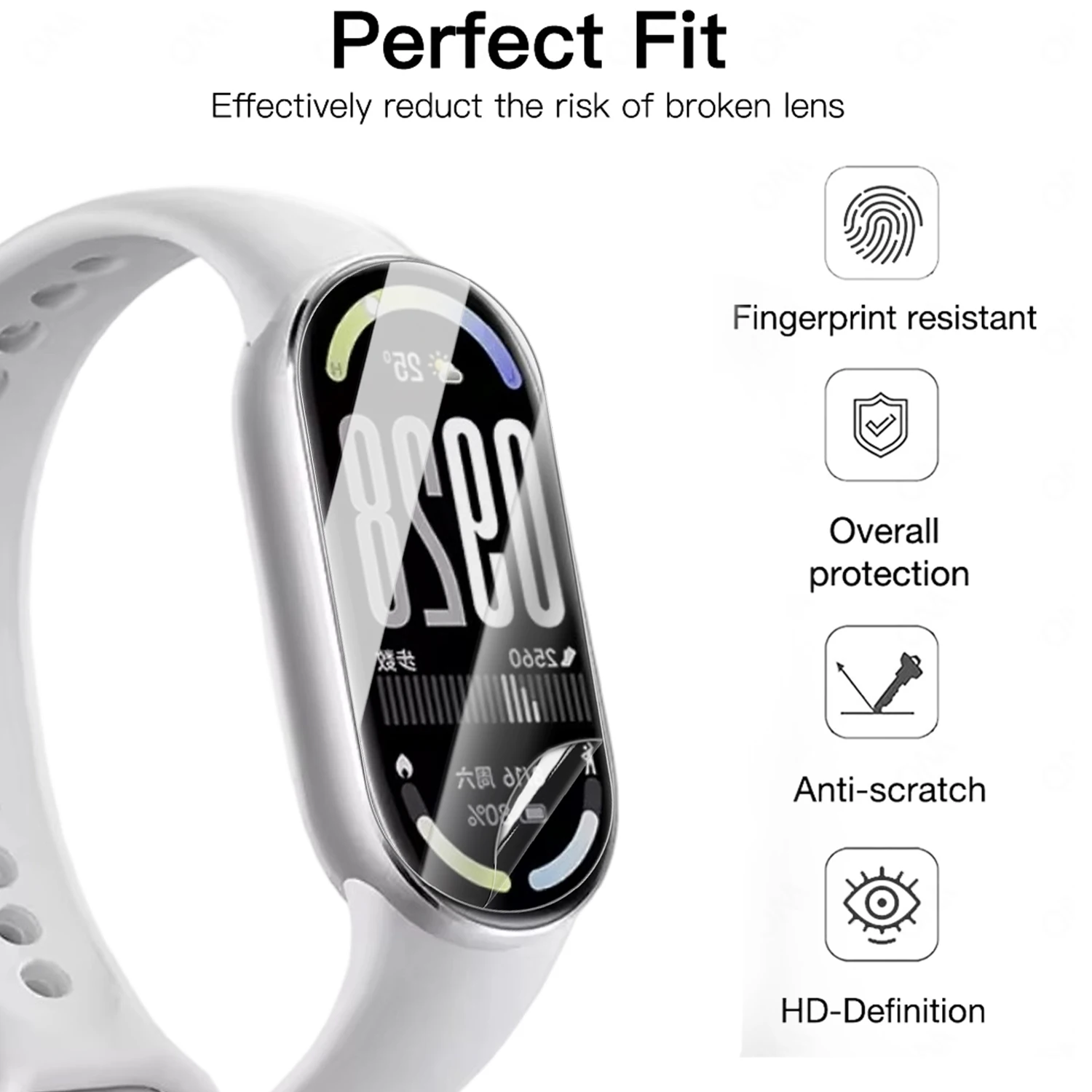 5-10 Stück Hydrogel-Folie für Xiaomi Mi Band 10 9 Displayschutzfolie Weiche Schutzfolien für Miband10 Miband9 Smart Band Zubehör – Detail 4