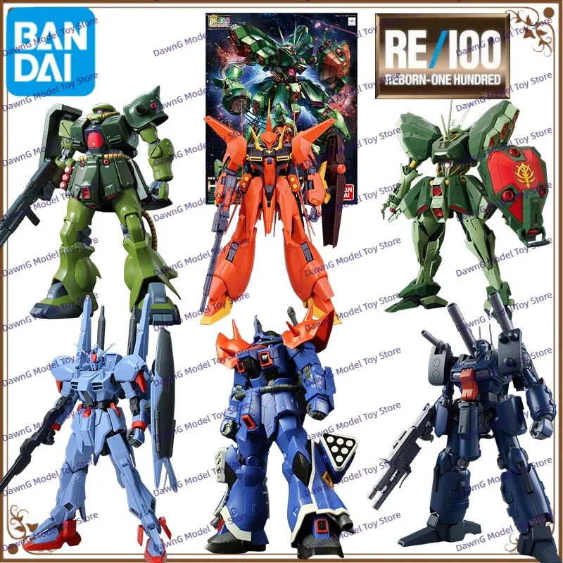 

BANDAI Original GUNDAM RE 1/100 MS-06FZ ZAKU VIGNA-GHINA Anime Action Figure Assembly Model Toys Collectible Model in stock