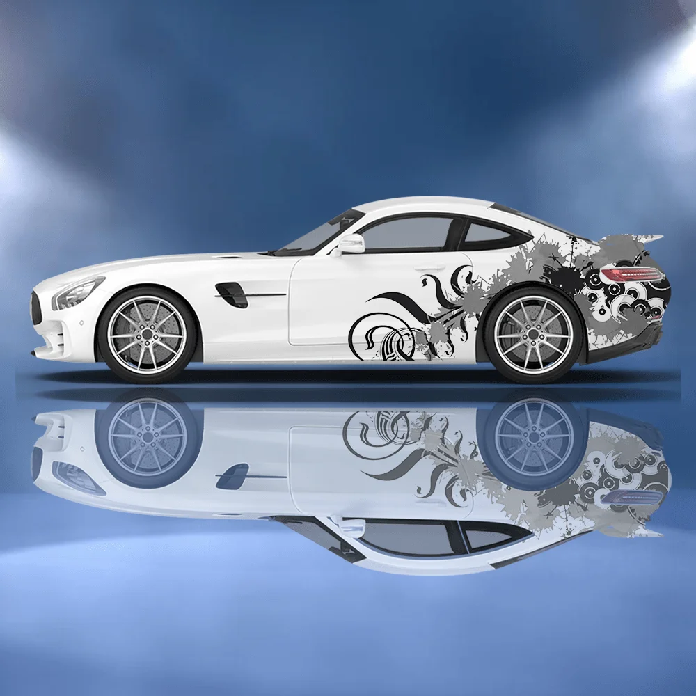

Abstract Lines Splash Car Vinyl Wraps Decal Self-adhesive PVC Sticker Suitable for Trucks SUV Decoration Auto Accessories Gift