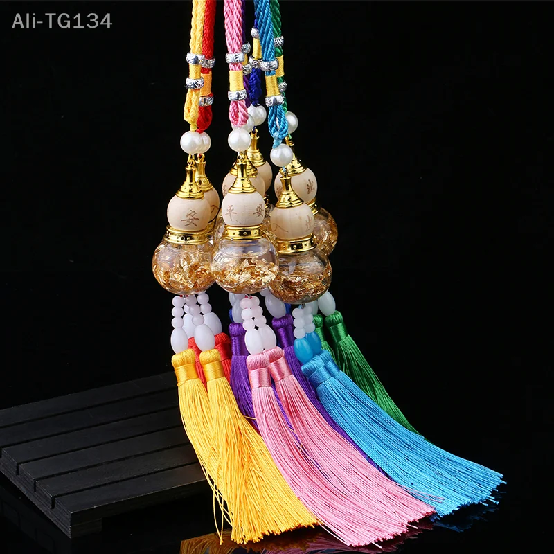 الذهب احباط أسفل مزدوجة سبايك سيارة الزجاج زجاجة القرع قلادة تصميم فريد من نوعه الملحقات الداخلية لتزيين السيارة #5