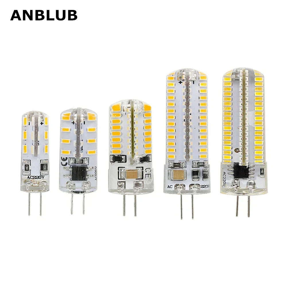 

ANBLUB G4 LED Lamp DC 12V/ AC 220V SMD3014 Silicone Bulb 24/32/48/64/104 LEDs replace 10W 30W 50W Halogen Light