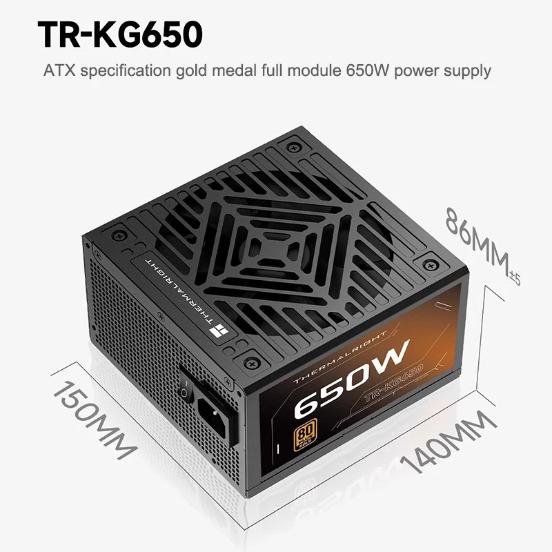 Thermalright TR-KG650 Computer Power Supply 14CM ATX3.1 Gold Medal Full Module PSU 650W/750W/850W 650W