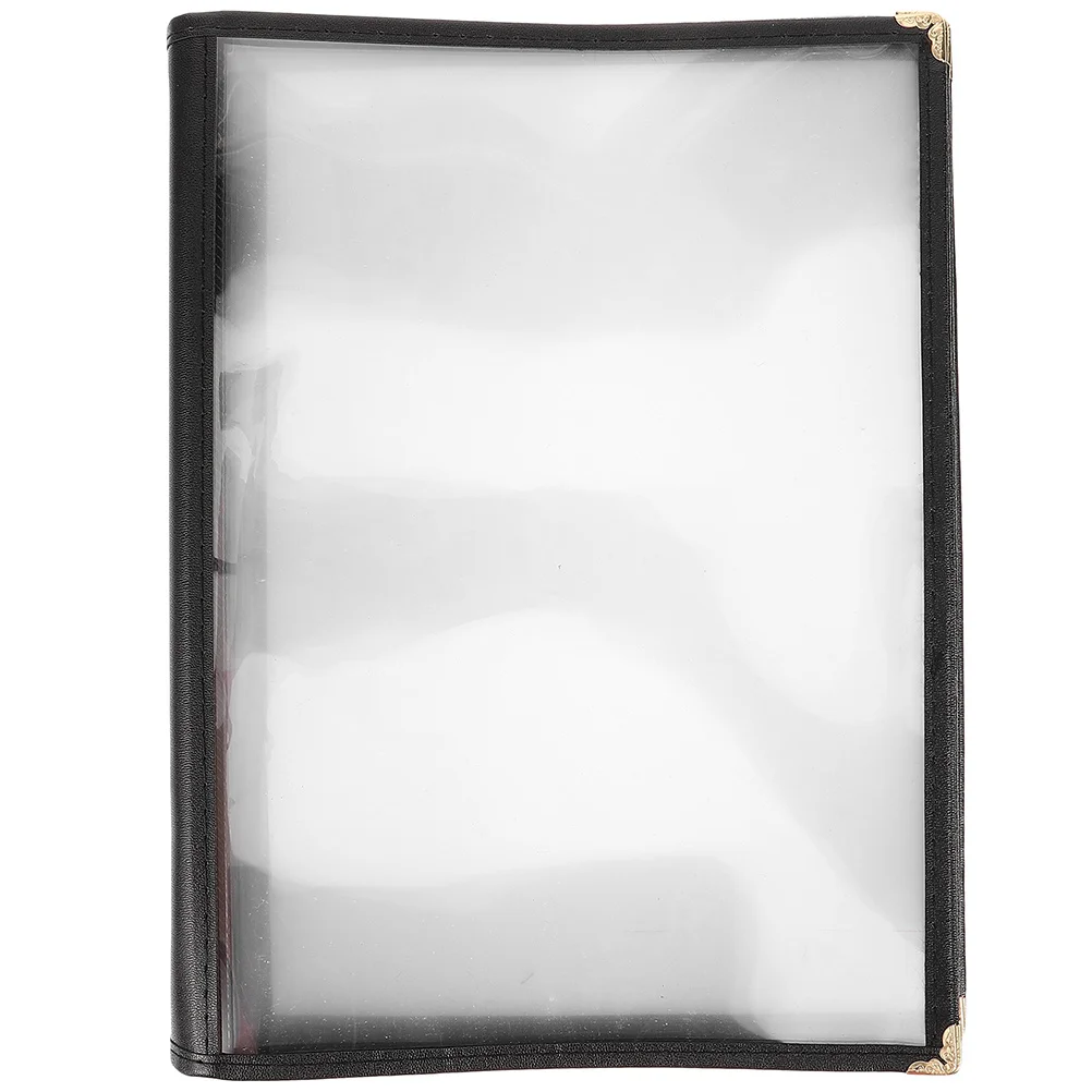 

Clear PVC Menu Cover 6 Pages Elegant Restaurant Menu Folder A4 Size Water Resistant DIY Customizable Presentation