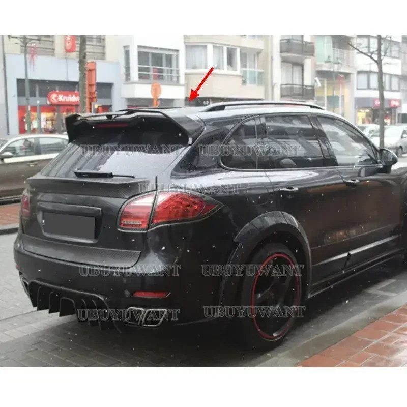 High Quality Carbon Fiber Car Roof Spoiler Rear Trunk Wing Fits For Porsche Cayenne 958 2011 2012 2013 2014
