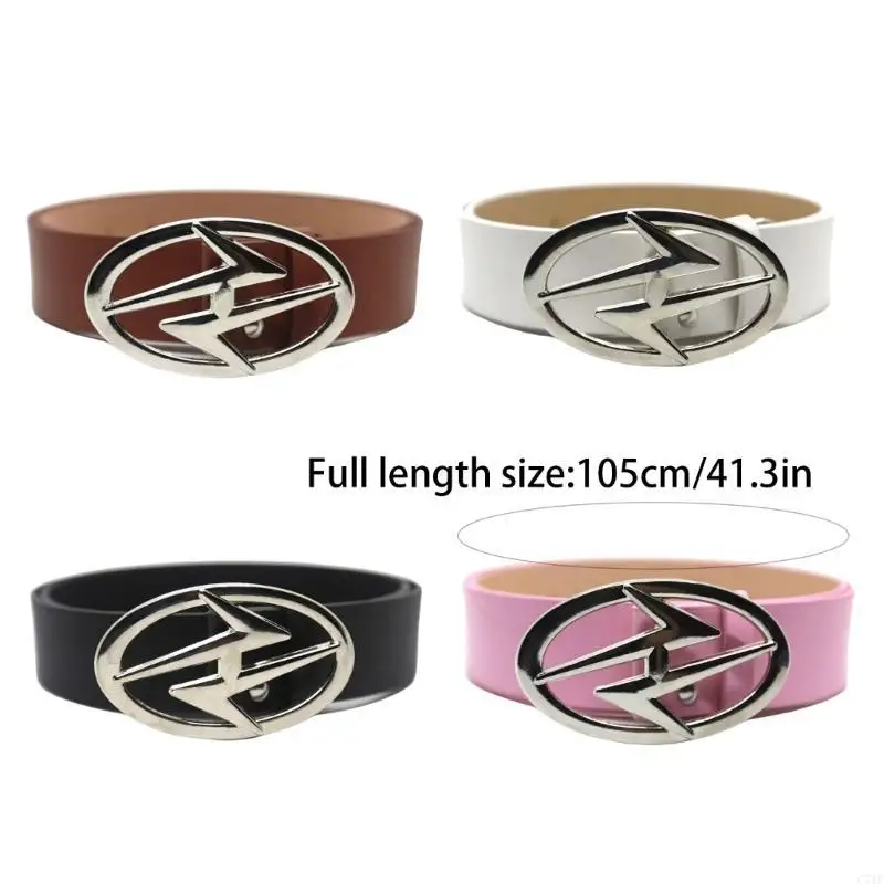 C71F عشاق الموضة حزام PU لحزام الخصر النسائي مع مشبك قابل للتعديل #6