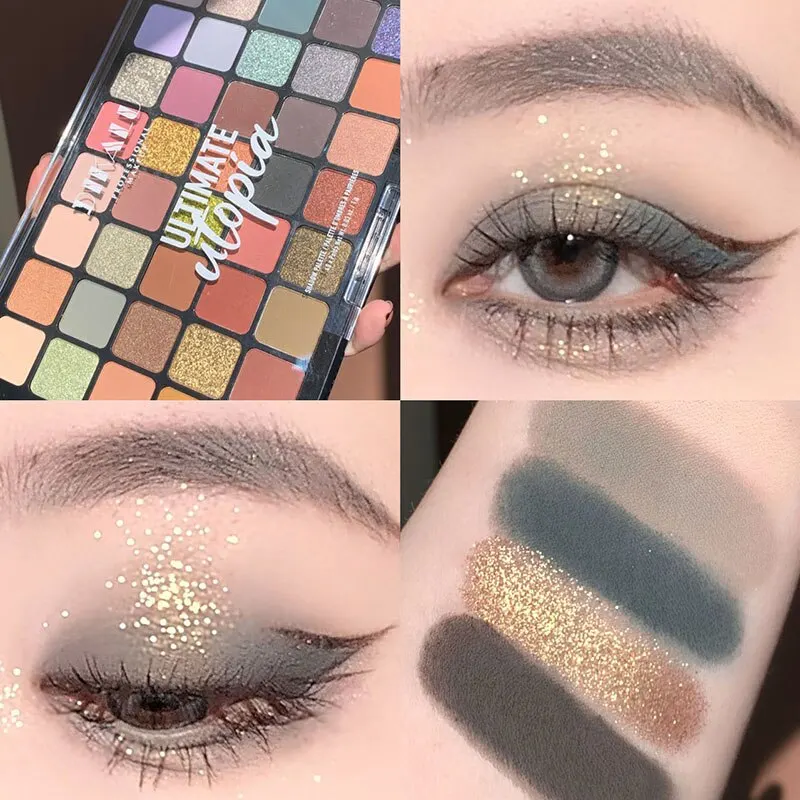 Dikalu 40 farbe lidschatten palette utopie königin erde perle matte glänzende mehrfarbige palette