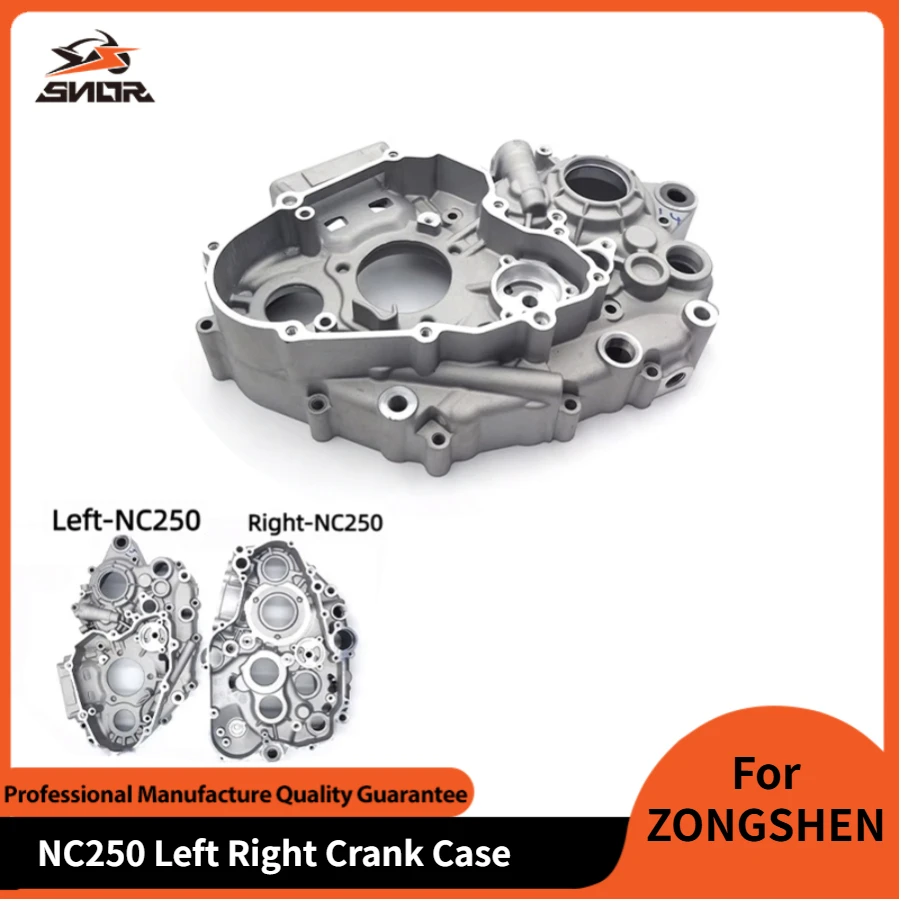 

SNOR NC250 левый и правый кривошипный корпус для ZONGSHEN ZS177MM 250CC BSE KAYO RX3 Dirt Bike, корпус двигателя мотоцикла, крышка статора