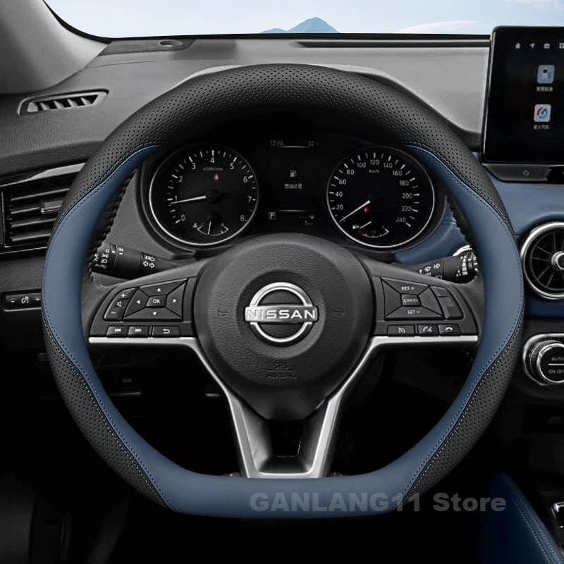 

Leather Car Steering Wheel Cover For Nissan qashqai Navara e-POWER 2022-2025 ultra-thin Auto interior Nissan Kicks Accessories