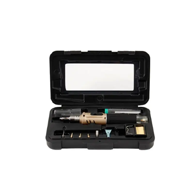 10-In-1 Gas Soldering Iron with CASE Set  Multifunction HS-1115K Butane Lighter Spray Gun Set Portable Welding Tool