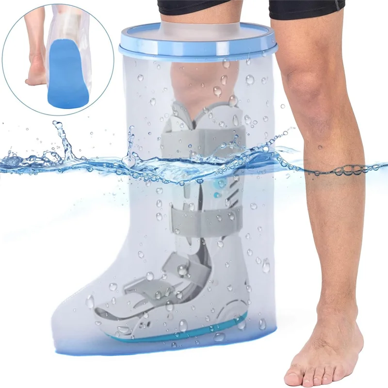 KYCOR-Coperchio impermeabile per gamba extra larga per doccia con fondo antiscivolo per protezione per fusione delle gambe per ferite chirurgiche delle gambe