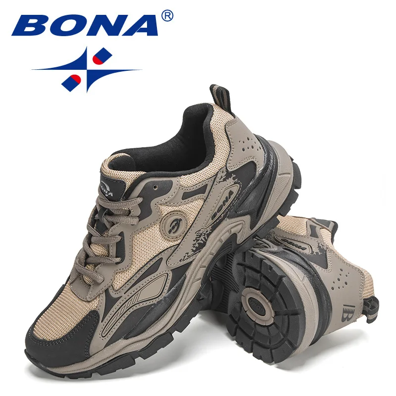 BONA New Designers Running Shoes Men Sneaker Sport Shoes Man Light Casual Anti-skid Walking Jogging Footwear Mansculino