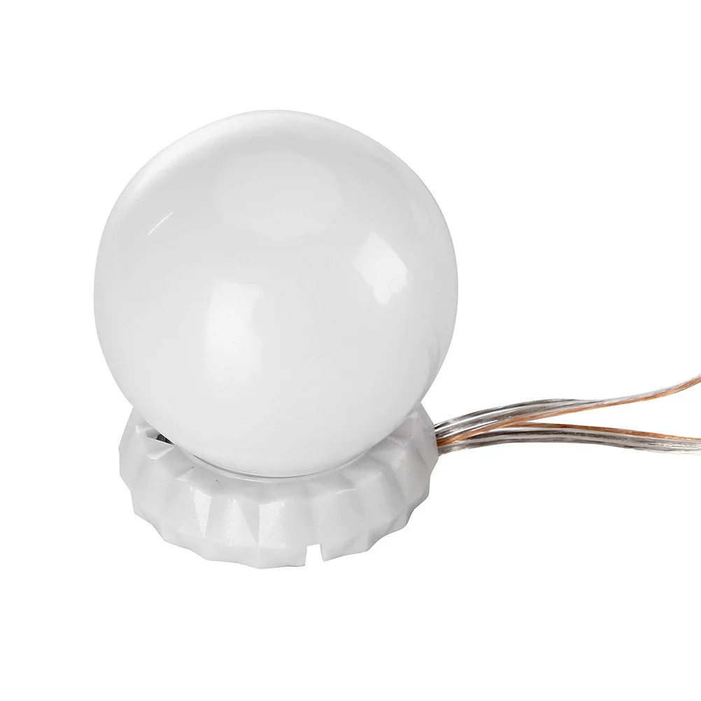 หลอดไฟ LED สำหรับกระจกแต่งหน้าแบบ USB 10 ดวง ปรับอุณหภูมิสีและความสว่างได้ ให้แสงนุ่มนวล