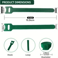 100PCS Velcro zip ties, plant ties, non slip garden ties, suitable for gardening, home decor, etc 6