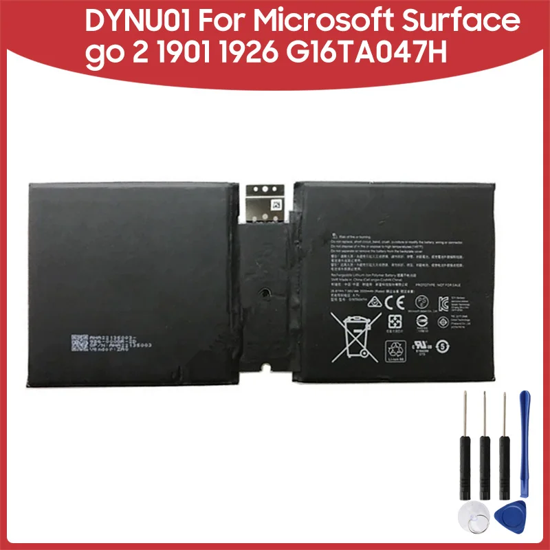 

Replacement Battery DYNU01 G16TA047H For Microsoft Surface go 2 1901 1926 3500mAh With Free Tools