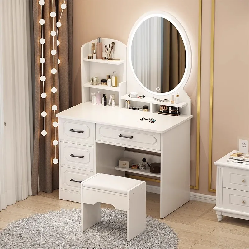 European dressing table with lamp smart makeup table beauty table