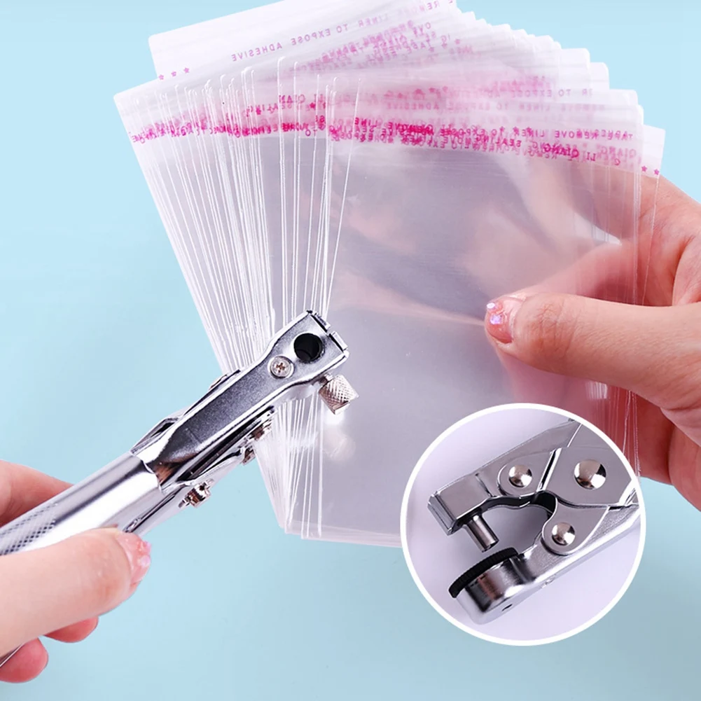 

Top Sale 7Mm Hand-Held Round Hole Punch Circle Hole Puncher For Sofe Plastic Bag Polybag OPP PE Bag Thin Cloth,Plastic Film
