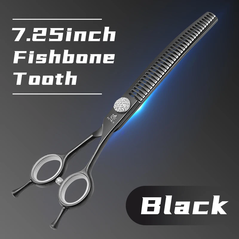 Fenice Professionele JP440c 7 inch Hoge kwaliteit hond Grooming Schaar Gebogen dunner Schaar Chunker Dunner Schaar