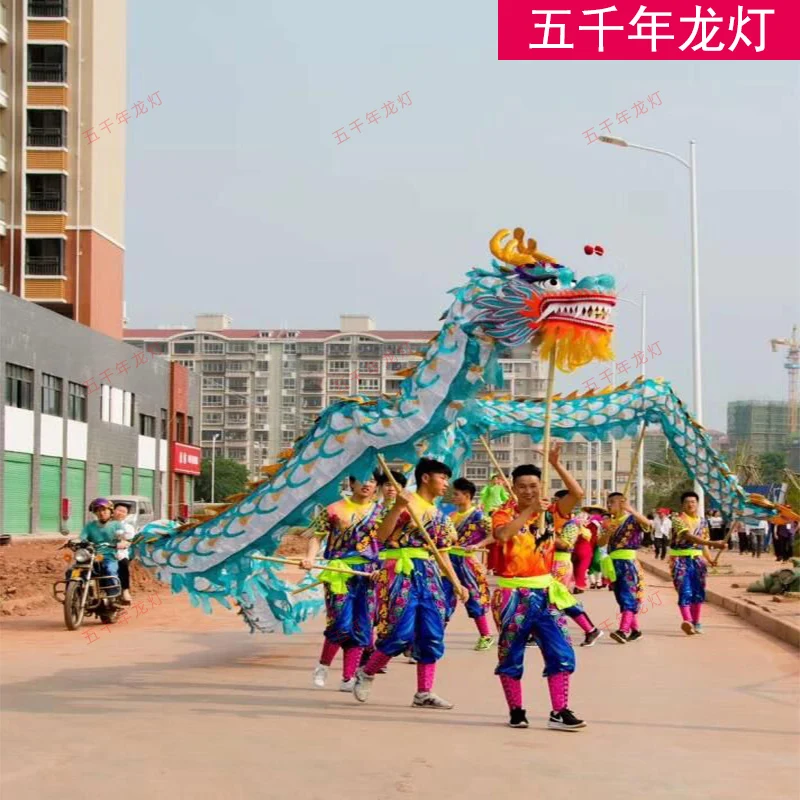 Chinese Cyber Dragon Lantern Dancing China LED Dragon Dance Performance Dragon and Lion Dances for Spring Festival