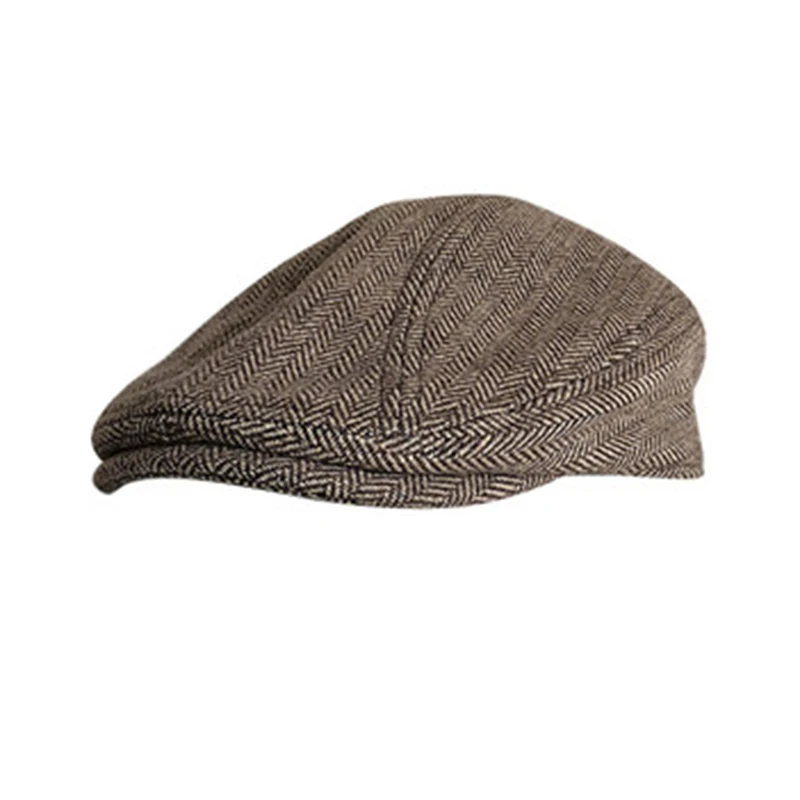 Winter Women Berets Men Camel Classic Gatsby Ivy Cap Unisex  Herringbone Retro Cap Women Plain Duckbill Flat Caps BLM233