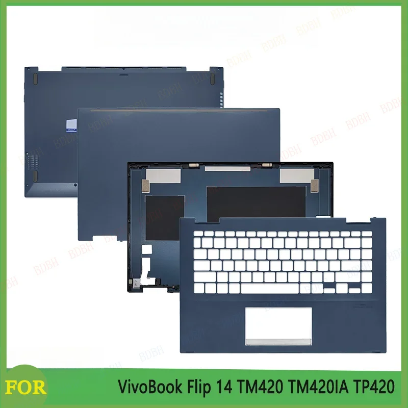 New For VivoBook Flip 14 TM420 TM420IA TP420 TM420UA TM420U LCD Screen Back Cover/Palmrest Upper Top lower Bottom Case