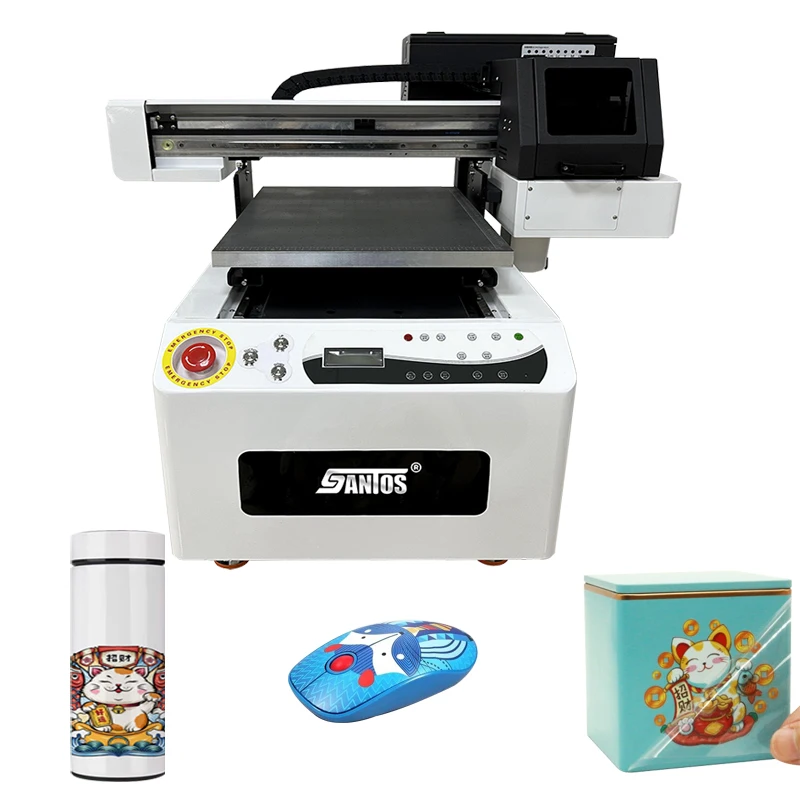 Universal flatbed 4050 UV Printer Vacuum Adsorption Platform Fit All Material Portable Desktop UV Printing Machine