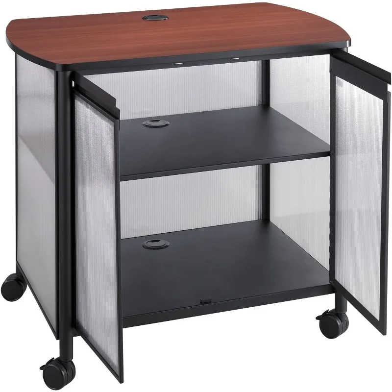 Products Impromptu Mobile Print Stand 1857BL, Cherry Top, Black Frame, 200 lbs. Capacity, Contemporary Design