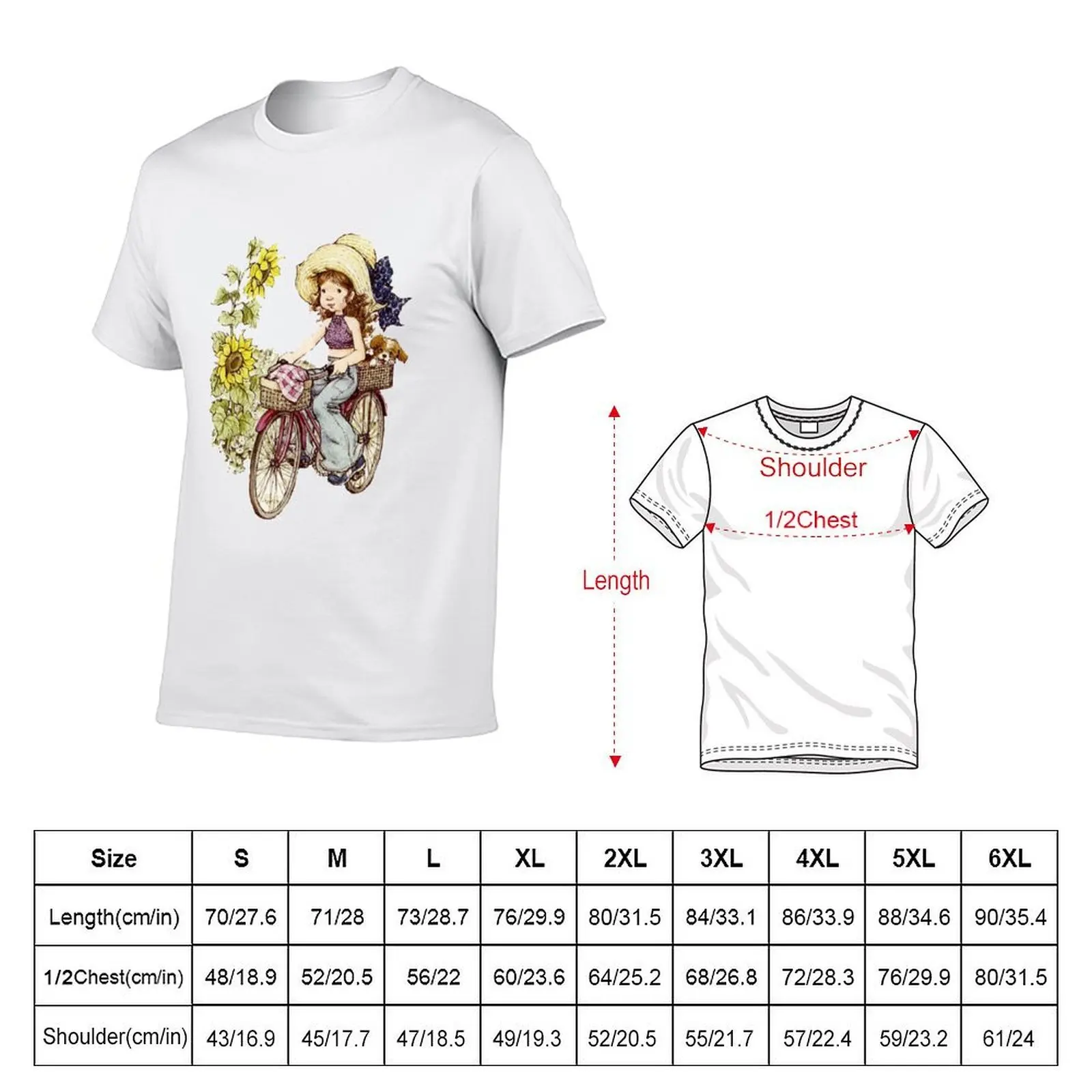Sarah kay - Girl with bicycle T-Shirt graphic t shirts for man t shirt man luxury cotton t shirts man 100% T-shirt