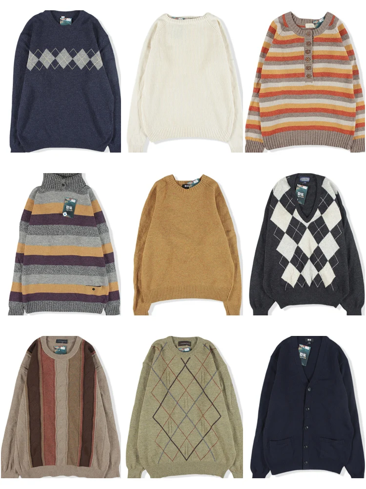 

Винтажный однотонный шерстяной вязаный свитер с круглым вырезом в университетском стиле, молодежная верхняя одежда, зимний, с длинными рукавами