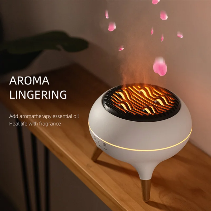 الأجزاء المنزلية موزع الزيوت العطرية 350 مللي مرطب رذاذ بارد مع لهب وبركان إيقاف تلقائي بدون ماء للمنزل