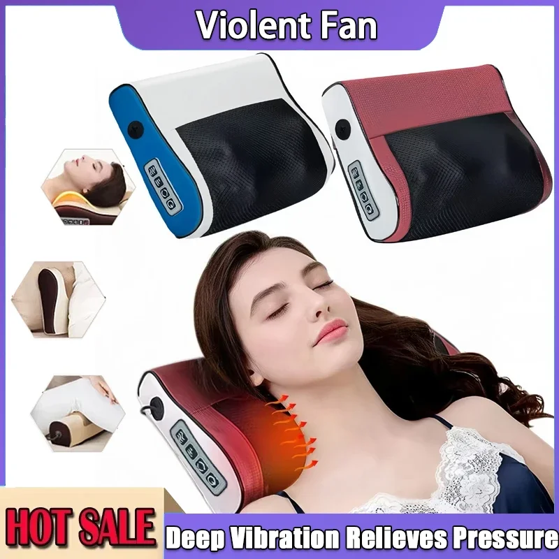 

Multi Functional Neck and Shoulder Massager, a Household Neck and Back Kneading Tool with 6 Adjustable Hot Compress Massage Func