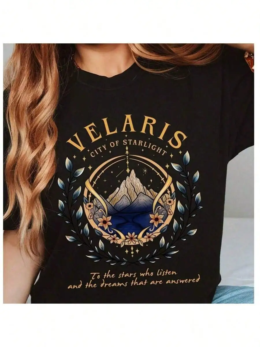 Velaris City Of Starlight, Night Court Shirt, SJM Merch, Plus Size Women Clothes ,Graphic Tee,Tops,Court Of Dreams Bookish, Rhysand TeeSuitable B
