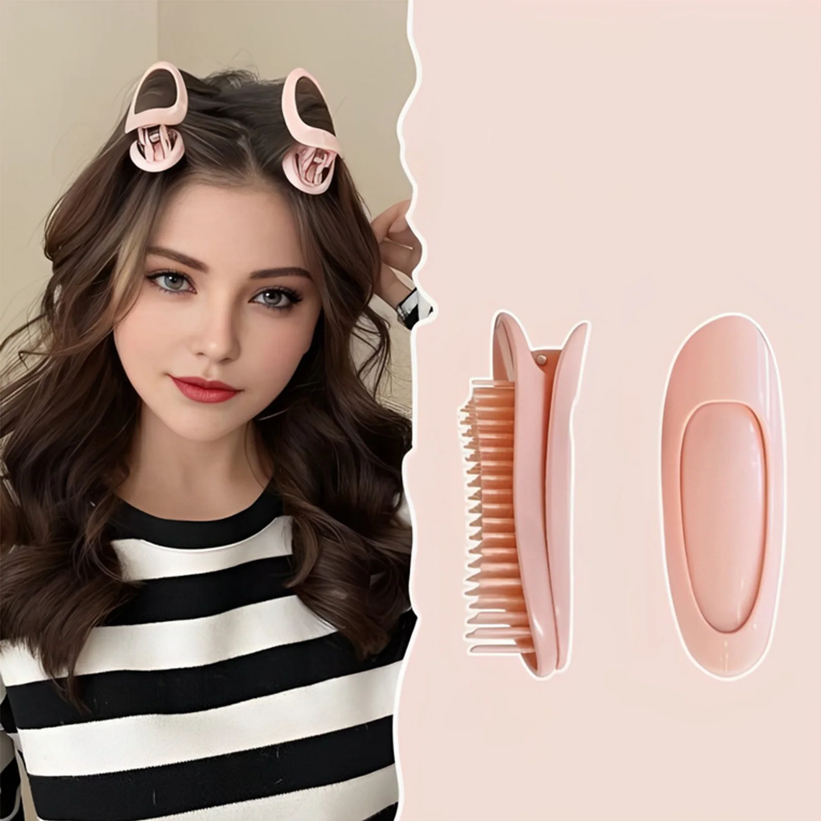 

1/2 шт. женские бигуди с челкой, пушистая заколка для волос без нагрева, ручная щипцы для завивки волос, парикмахерские аксессуары для девочек, бигуди для волос