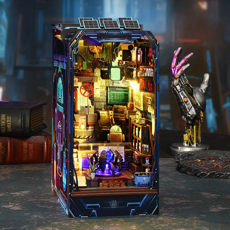 

OUZEY Science Lab Bookend Model, 3D Wooden DIY Assembly Kit, STEM Learning Project for Teens