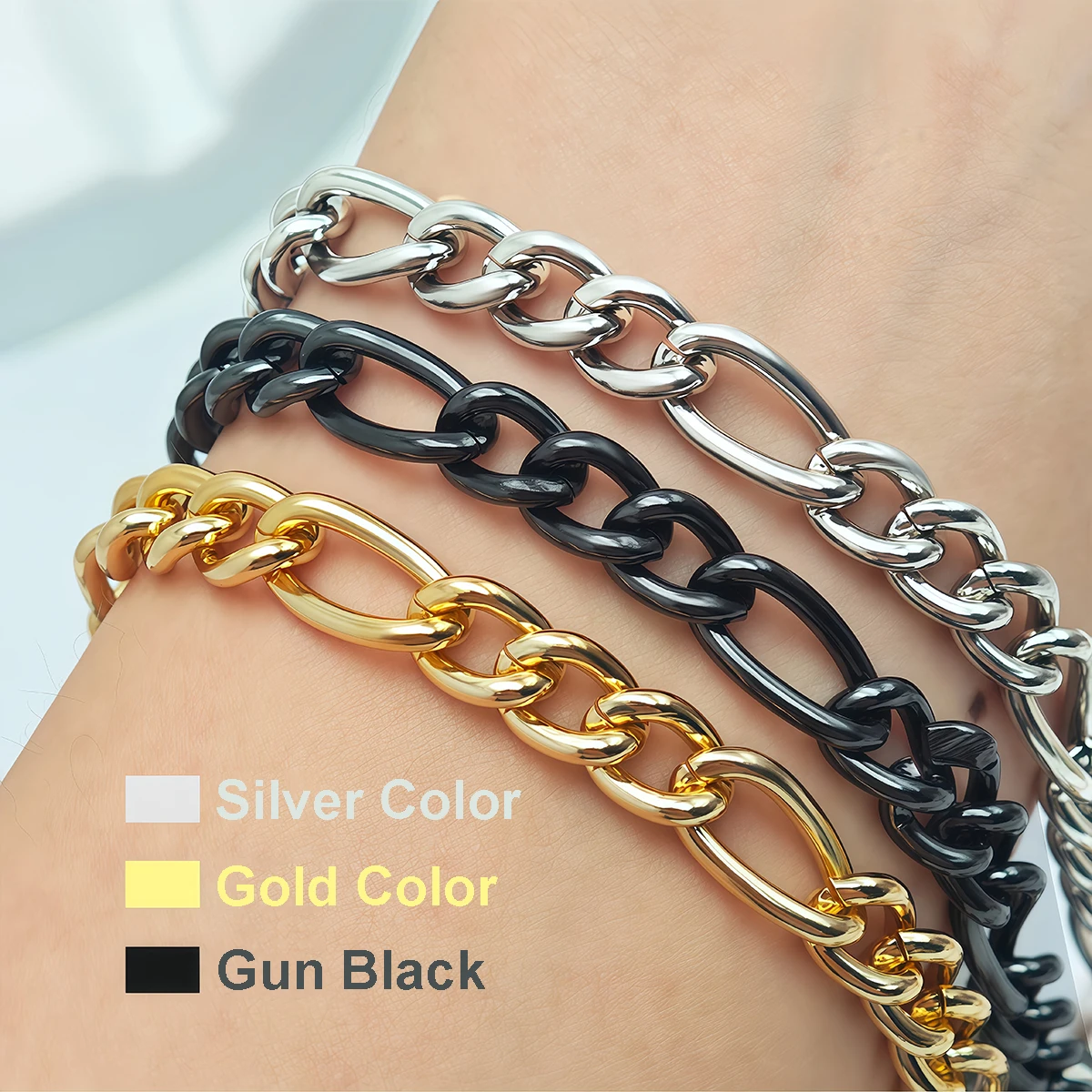 1 Meter Aluminum Twist Chain O-Shaped Extended Chains for DIY Necklace Bracelet Jewelry Making Clothes Bag Component Accessories image 6