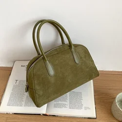 Korean Fashion Simple Office Lady Handbag Women 2024 All Match Autumn Pack New Vintage Boston Bag Сумка Bolsa Mujer