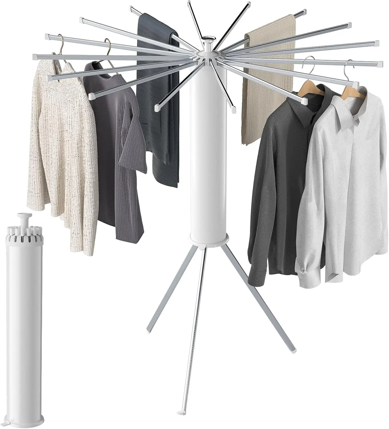 

Collapsible Drying Rack with 16 Adjustable Poles, Portable for Laundry Indoor Outdoor Use