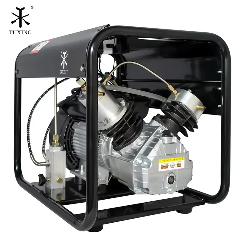 

TUXING TXED012 300Bar PCP Air Compressor with Set Pressure 4500Psi High Pressure Compressor for PCP Fill Scuba Diving Air Rifle