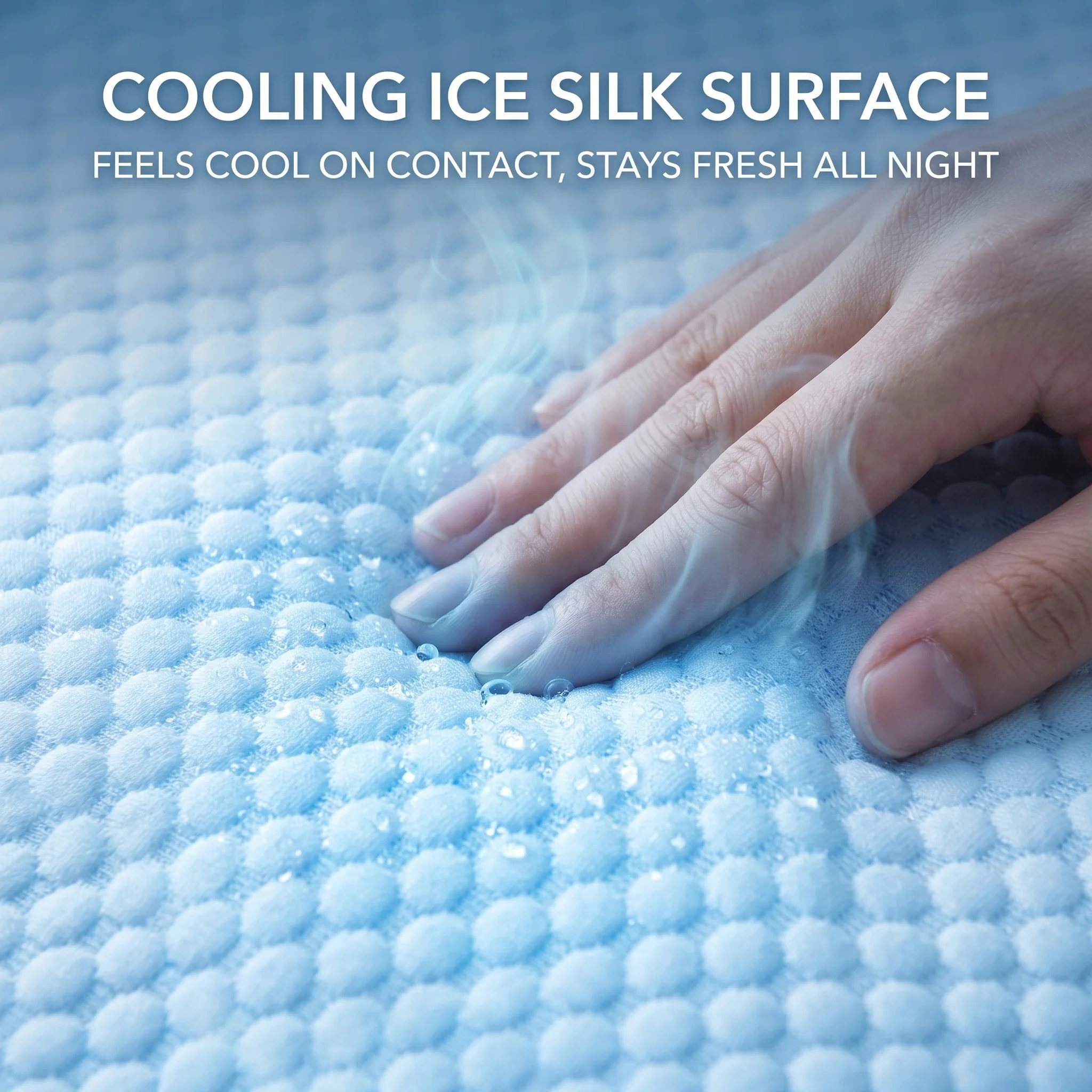 Cooling Ice Silk Wedge Pillow with Breathable Mesh Sides, Triangle Back Support Cushion for Bed Reading, Sleeping & Relaxing